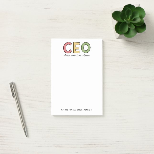 CEO Chief Executive Officer Boss Gift Post-it Notes (Office)