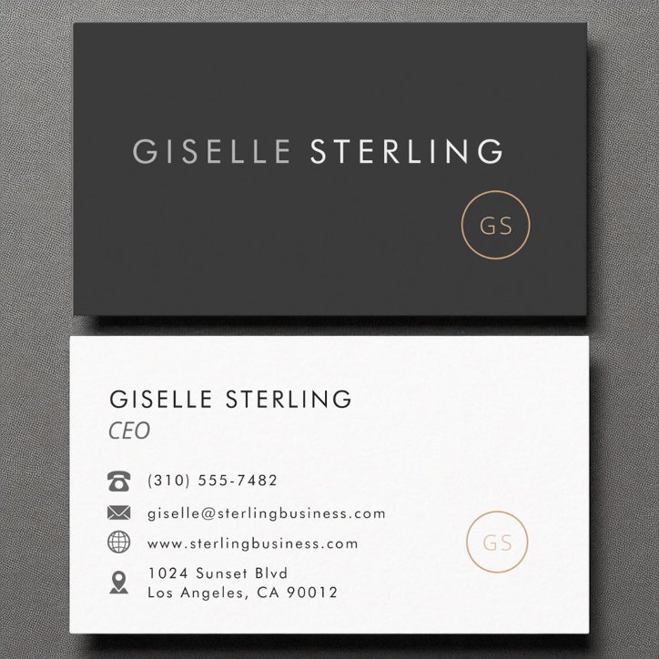 Ceo Chief Executive Officer Luxury Black Business Card