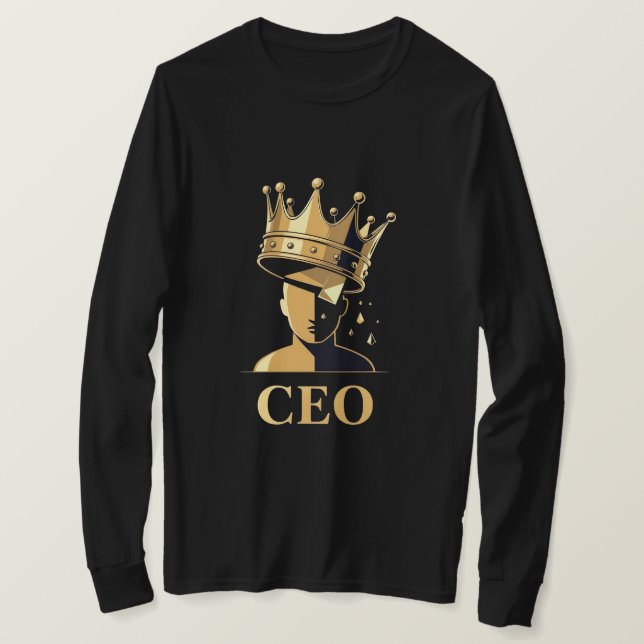 CEO Crown Graphic T-Shirt – Minimalist V2  (Design Front)