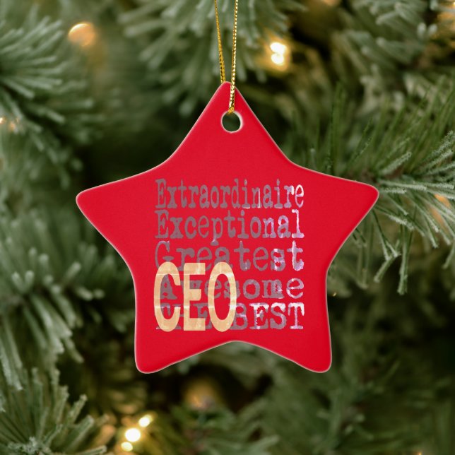 CEO Extraordinaire Ceramic Ornament (Tree)