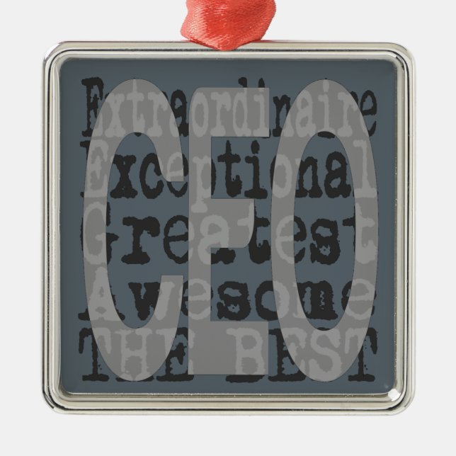 CEO Extraordinaire Metal Ornament (Front)