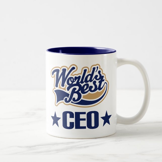 CEO Gift (Worlds Best) Two-Tone Coffee Mug (Right)