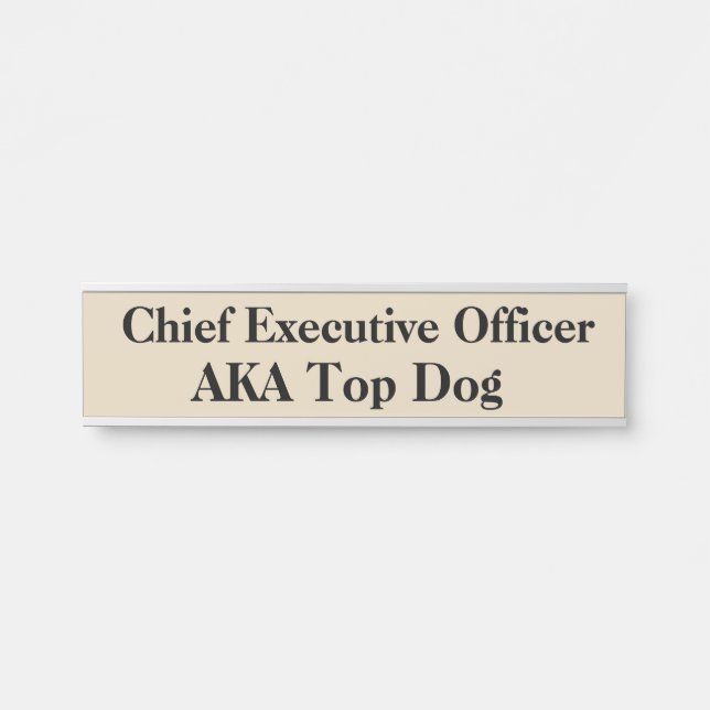 CEO Hanging Door Sign Name Plate (Front)