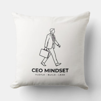 CEO mindset for businessman Throw Pillow