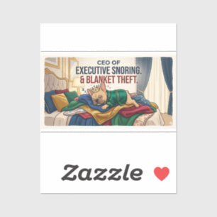 CEO of Blanket Theft Funny French Bulldog Design Sticker