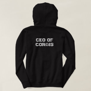 'CEO of Corgis ' Funny Dog Mom Birthday Gift Hoodie
