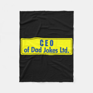 Ceo Of Dad Jokes Bbq Patriotic American Dad Art On Fleece Blanket