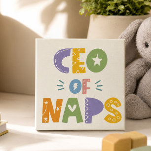 CEO of Naps Colorful Typography Nursery Wall Art