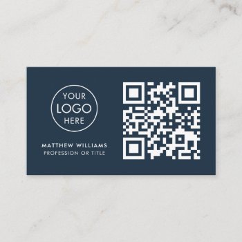Ceo Professional Qr Code Logo Modern Business Card by BusinessCardsUS at Zazzle