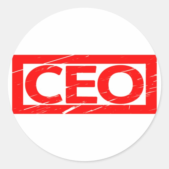 CEO Stamp Classic Round Sticker (Front)
