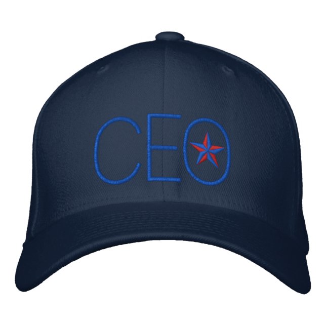CEO Star Boss Embroidery Embroidered Baseball Cap (Front)