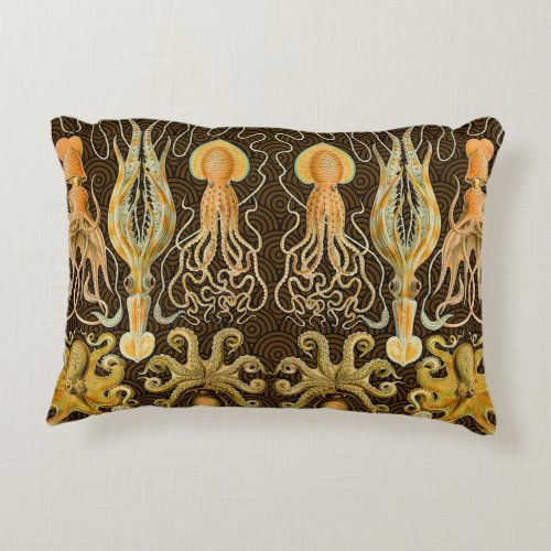 Cephalopod Octopus Squid Marine Nature Accent Pillow