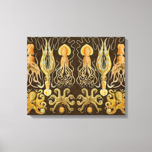 Cephalopod Octopus Squid Marine Nature Canvas Print