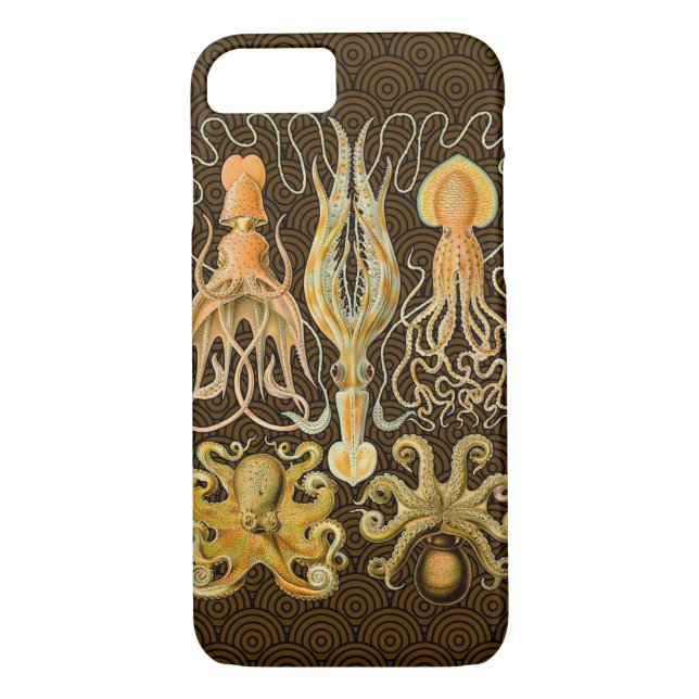 Cephalopod Octopus Squid Marine Nature Case-Mate iPhone Case (Back)