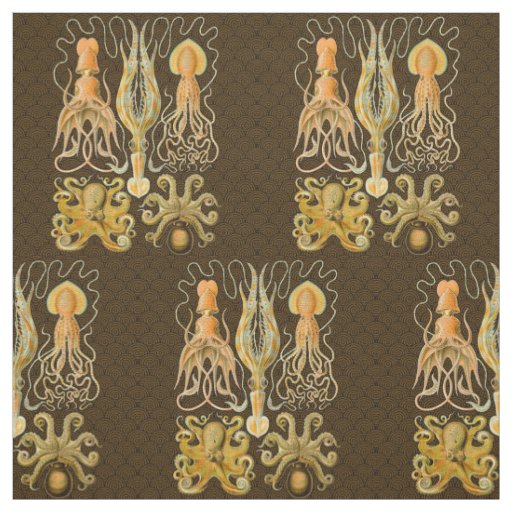 Cephalopod Octopus Squid Marine Nature Fabric