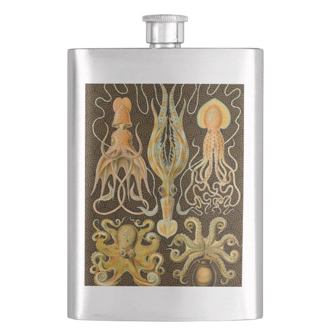 Cephalopod Octopus Squid Marine Nature Flask (Front)