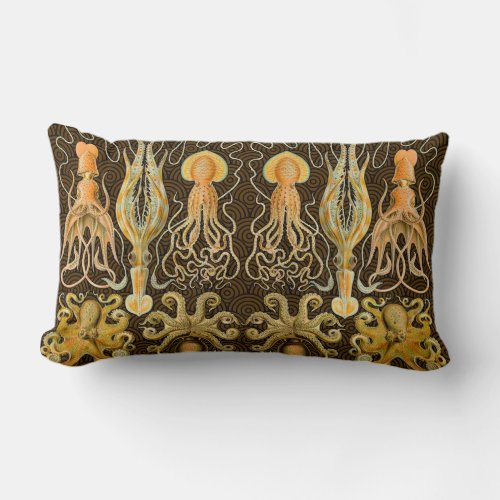 Cephalopod Octopus Squid Marine Nature Lumbar Pillow