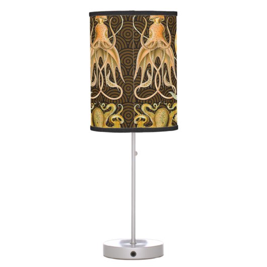 Cephalopod Octopus Squid Marine Nature Table Lamp (Back)