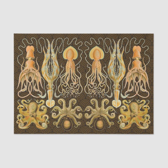 Cephalopod Octopus Squid Marine Nature Tissue Paper (Front)