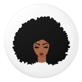Ceramic Afro Door Knob