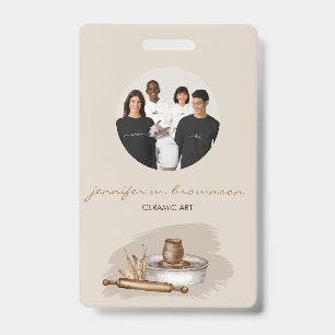 Ceramic Artist Photo Conferance Badge