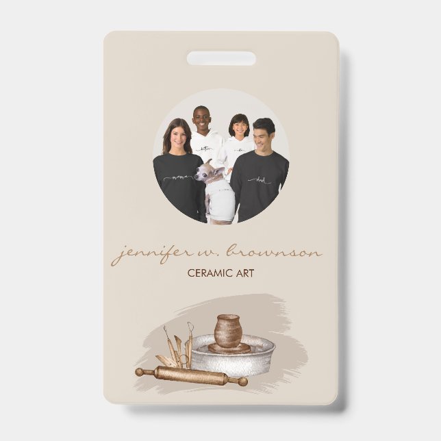 Ceramic Artist Photo Conferance Badge (Front)