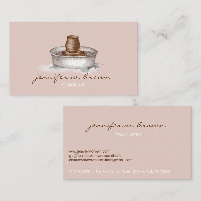 Ceramic Artist Tool sculpture Porcelain Pottery Business Card
