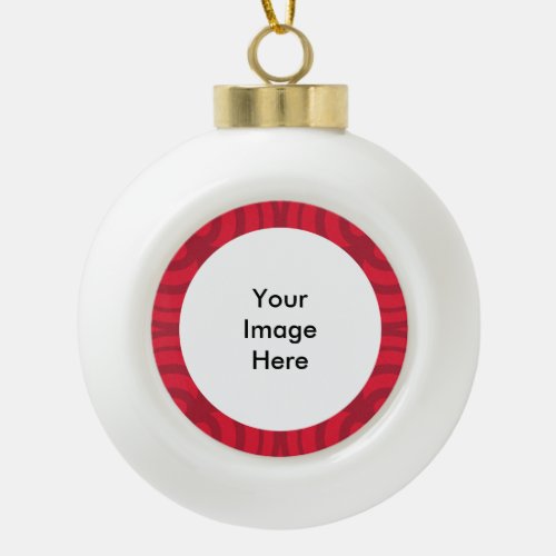 Ceramic Ball Red Frame Ornament Ceramic Ball Christmas Ornament