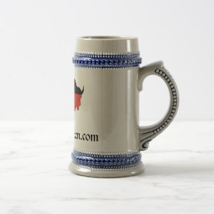 Ceramic Bison Beer Stein