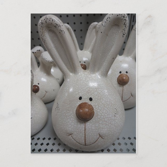 Ceramic Bunny Head Postcard (Front)