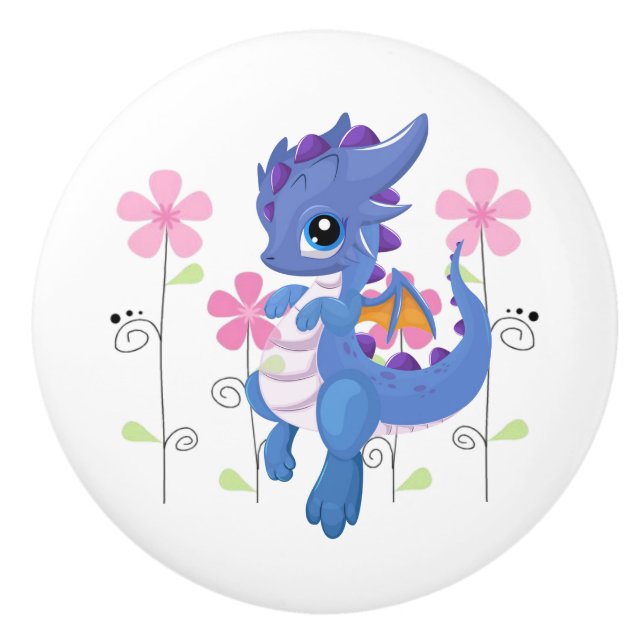 Ceramic Cabinet Knob-Dragon Knob (Front)