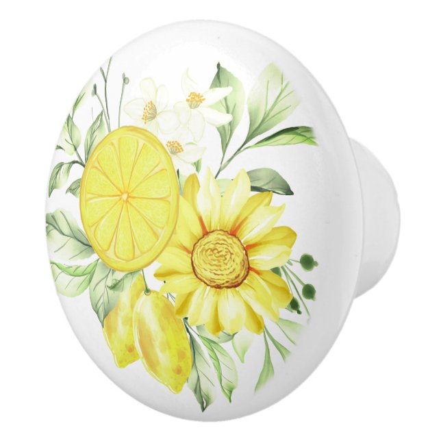 Ceramic Cabinet Knob-Lemons Ceramic Knob (Right)