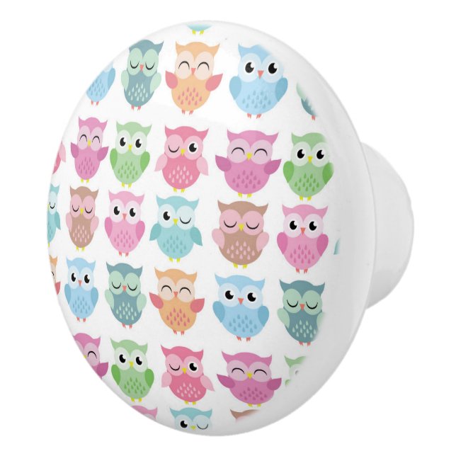 Ceramic Cabinet Knob-Owls Knob (Right)