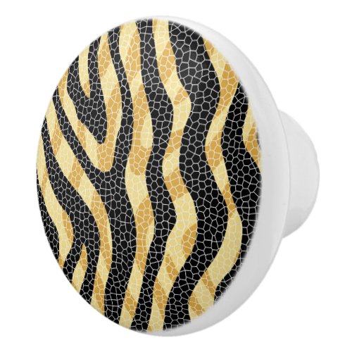 Ceramic Cabinet Knob_Snake Print Ceramic Knob