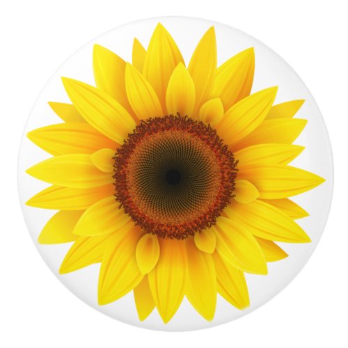 Ceramic Cabinet Knob_Sunflower Ceramic Knob