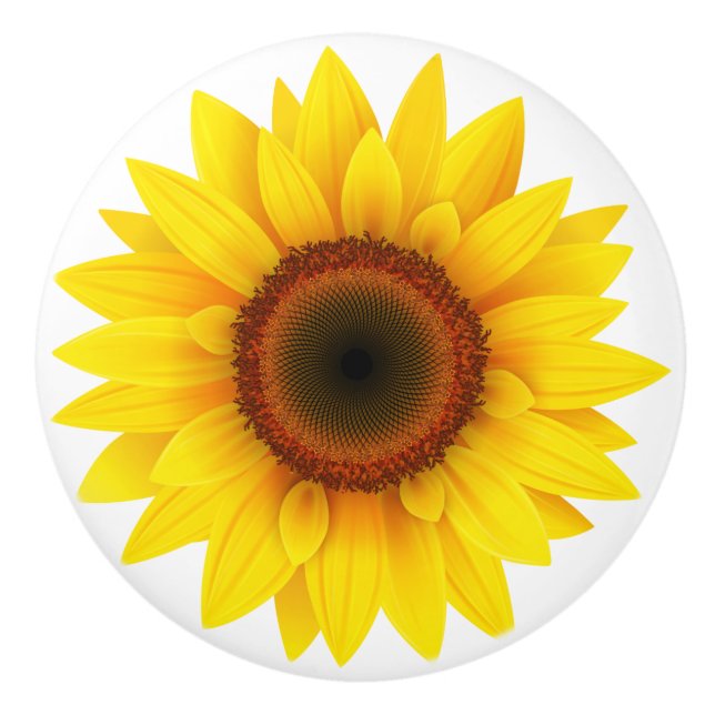 Ceramic Cabinet Knob-Sunflower Knob (Front)