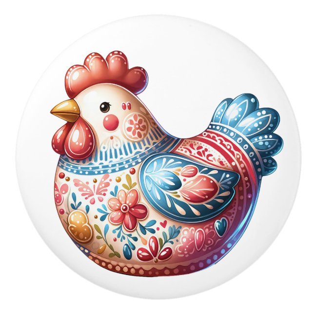 Ceramic Chicken Theme  Knob (Front)