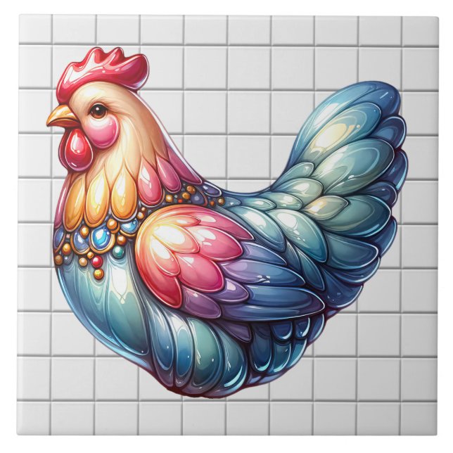 Ceramic Chicken  Tile (Front)