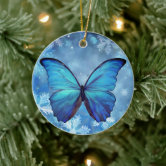 Blue Butterfly - Everyday Is A New Beginning - Ceramic Ornaments