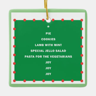 Ceramic Christmas Ornament with holiday words