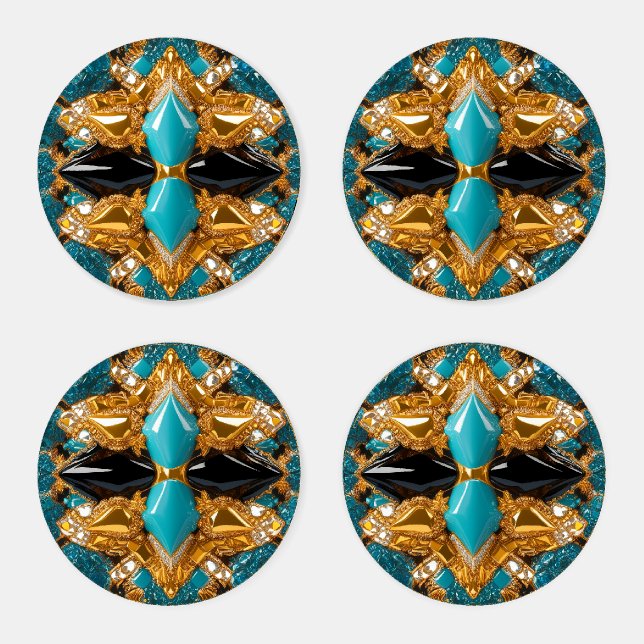 Ceramic coasters with Bahamas Colors (Set)