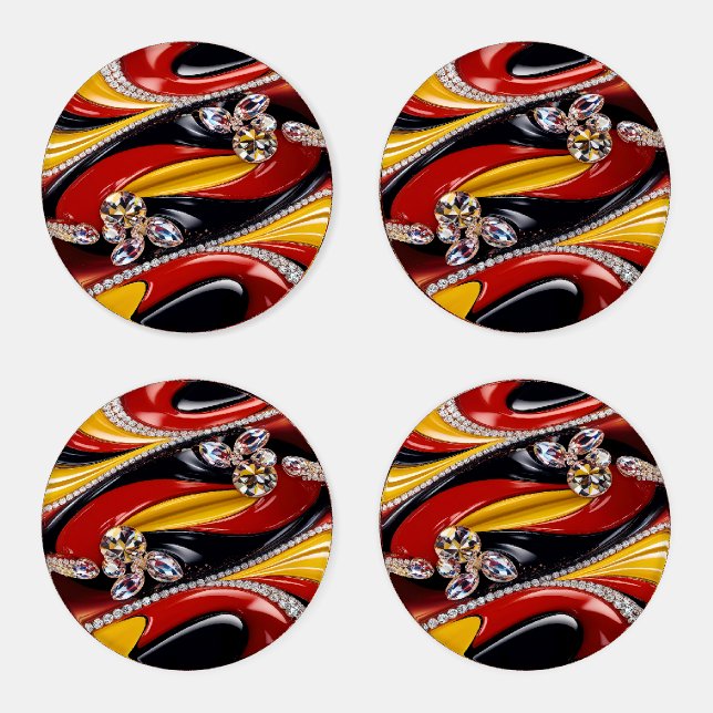 Ceramic coasters with Belgian Colors (Set)