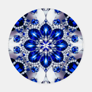 Ceramic coasters with Blue White Colors