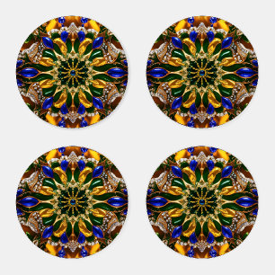 Ceramic coasters with Brazil Colors