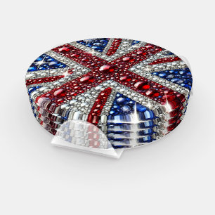 Ceramic coasters with British Colors