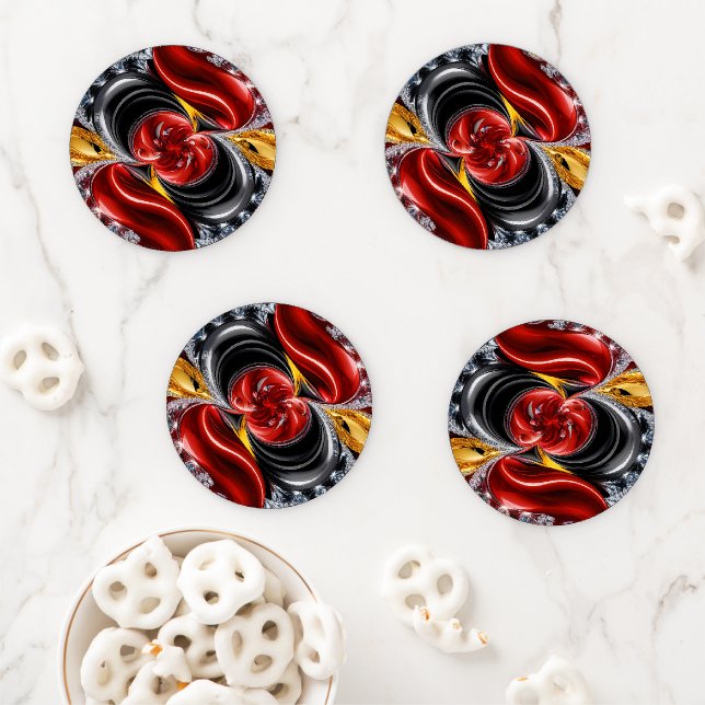 Ceramic coasters with German Colors (In Situ)