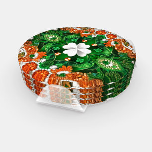 Ceramic coasters with Irish Colors