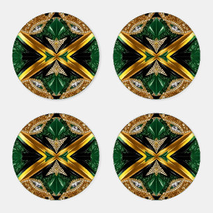 Ceramic coasters with Jamaica Colors