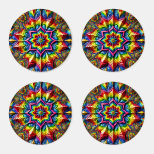 Ceramic coasters with LGBTQ Colors