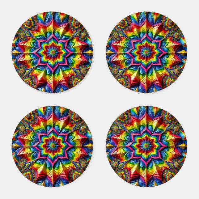 Ceramic coasters with LGBTQ Colors (Set)